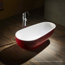 China Good Room Small Red Freestanding Acrylic Bathtub With Seat
